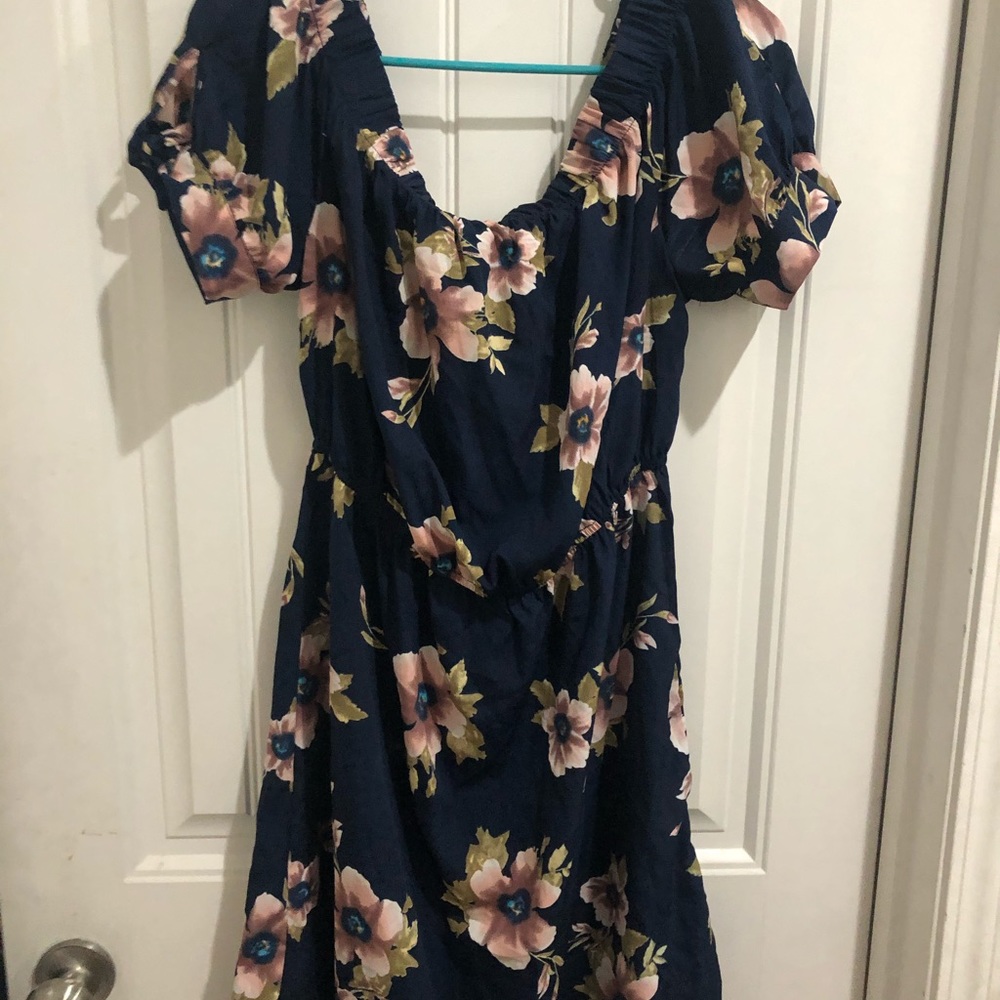 Brand new dark blue flower dress